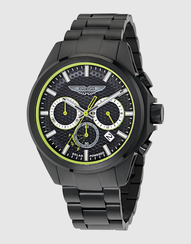 Aston Martin - HLC Chronograph Solar IP Black Stainless Steel Bracelet Watch