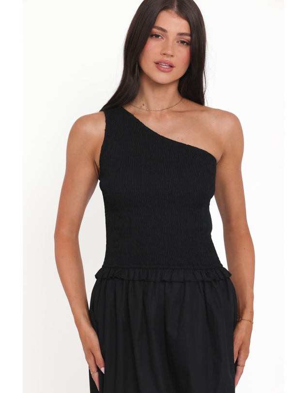 Petal & Pup - Myla One Shoulder Maxi Dress - Black