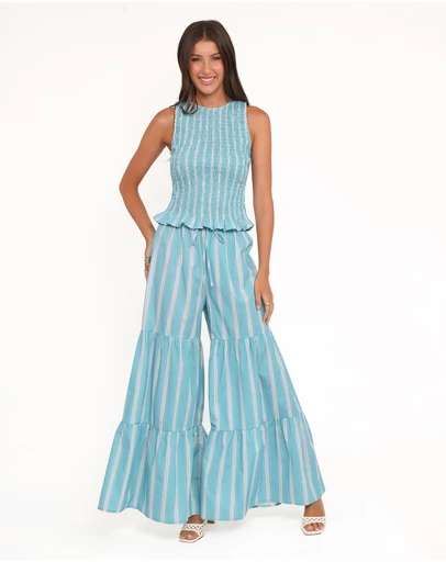 Petal & Pup - Tilly Pant Set - Blue Stripe