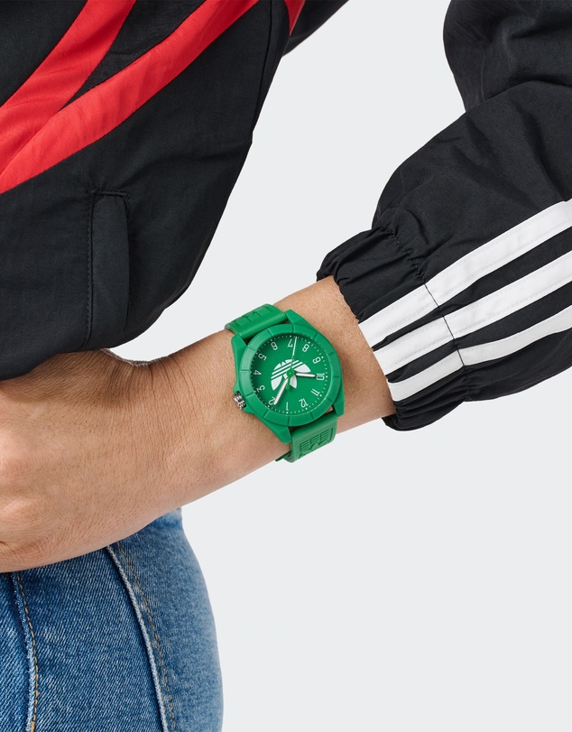adidas Originals - Project Four 41mm Green Dial and Resin Strap Analogue Watch