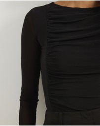 Atmos&Here - Alice Gathered Mesh Top