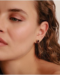 THOMAS SABO - THOMAS SABO Small Red Heart Stud Earrings Gold