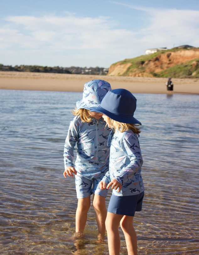 Purebaby - Printed Long Sleeve Rashie Set Swim -Kids-Babies