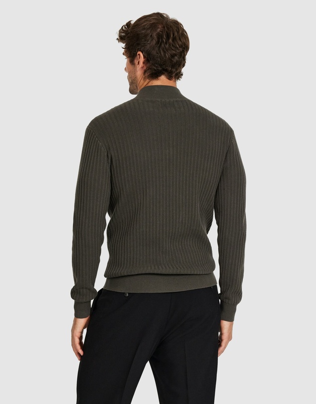 Tarocash - Henry Textured Zip Knit