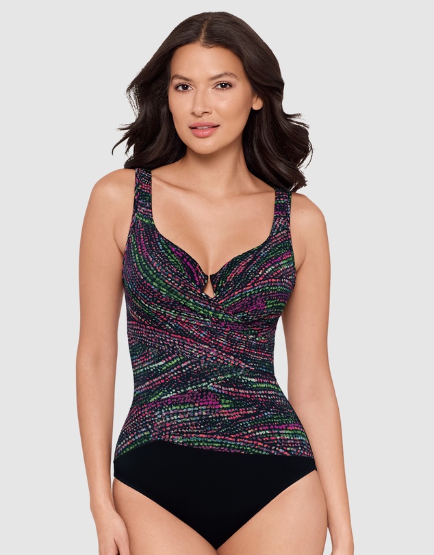 Miraclesuit Swimwear  - Light Show Layered Escape Underwired One Piece Shaping Swimsuit