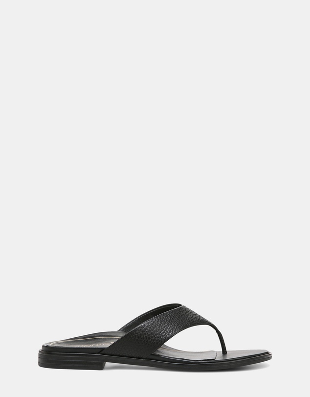 Vionic - Agave Toe Post Sandal - Black Leather