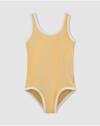 Zulu & Zephyr Mini - Mini Stripe Rib Scoop One Piece - Kids