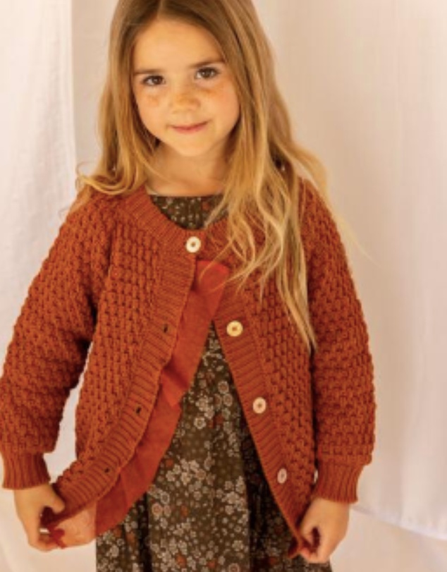 Alex & Ant - Fran Frilly Cardigan - Burnt Pink