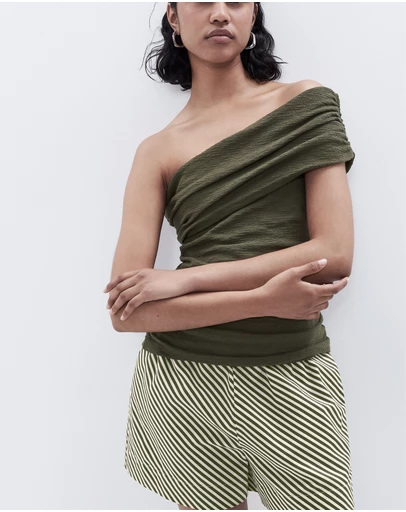 UNISON - Textured One Shoulder Top