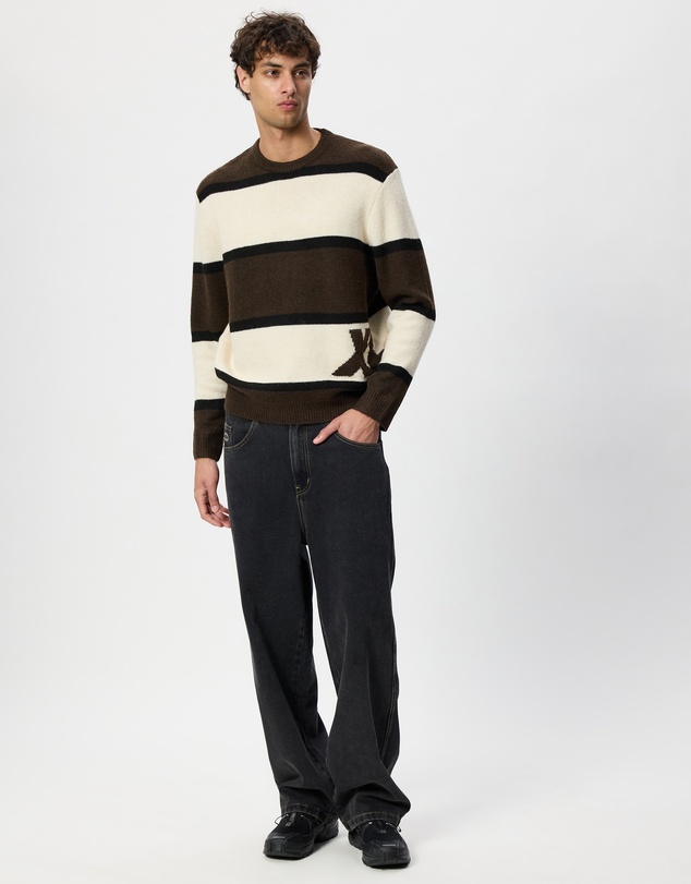 X-Large - Italic Stripe Knit Sweater
