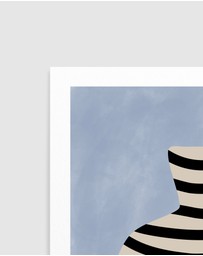 Olive et Oriel - Striped Vase Illusion by Elena Ristova Art Print