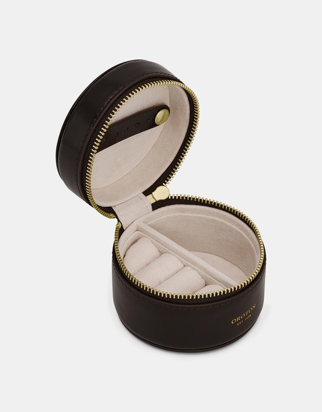 Oroton - Jemima Mini Round Jewellery Case Crackle