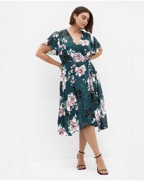 City Chic - Jade Blossom Short Sleeve Dress