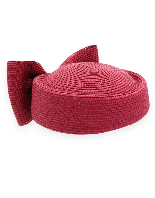 Morgan & Taylor - Tara Racewear Pillbox Hat in Burgundy Red