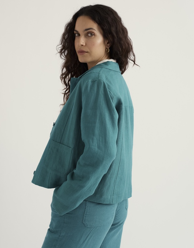 Seasalt - Seasalt Cornwall Blue Arame Linen Jacket