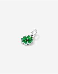 Michael Hill - Green Clover Pendant with Diamond in Sterling Silver