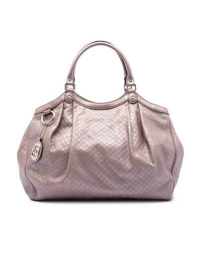Pre-Loved by Azura Reborn - Pre-Loved Large Metallic Microguccissima Sukey Tote