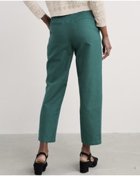 Seasalt - Seasalt Cornwall Green Westlin Straight Leg Suit Trousers