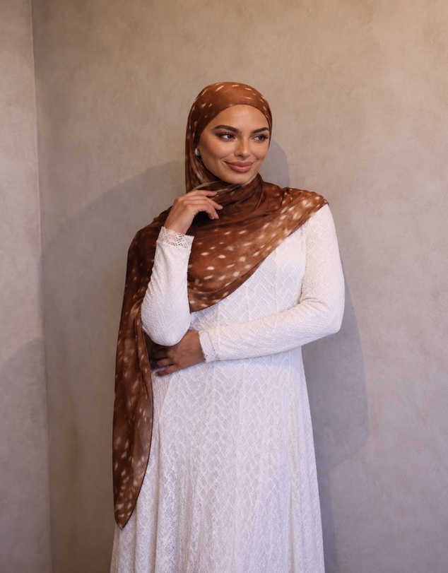 Mod Squad - Jersey Printed Hijab - Amber dusk