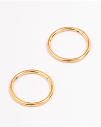 Lovisa - Gold Plated Surgical Steel Fine Sleeper Earrings 8mm