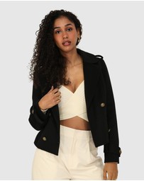 Belle & Bloom - Better Off Military Peacoat - Black