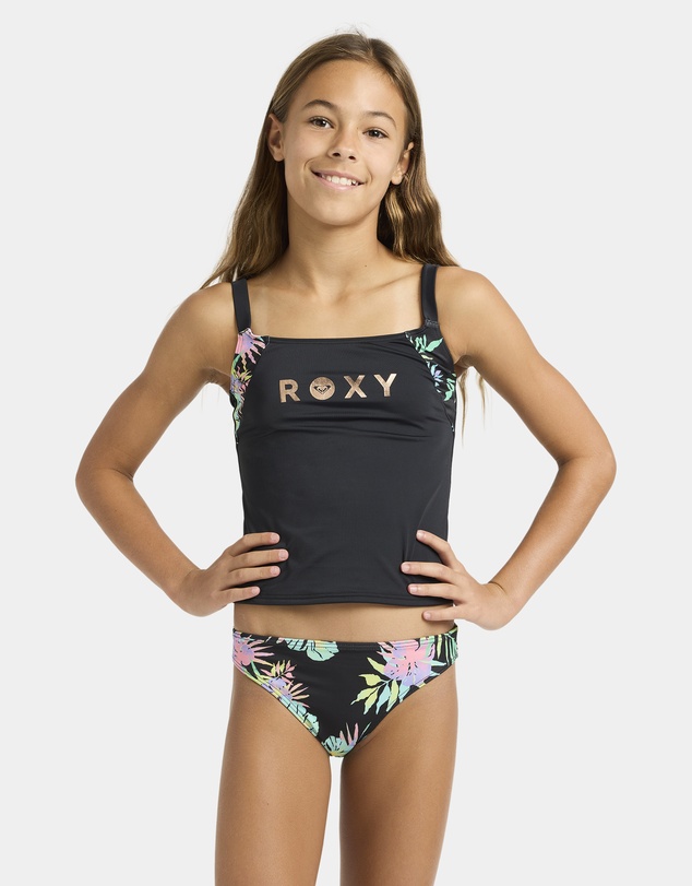 Roxy - Girls 4 to 16 Roxy Active Tankini Set Two Piece