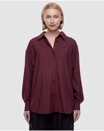 Burgundy Check