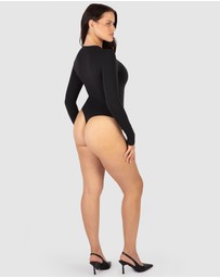 B Free Intimate Apparel - Long Sleeve Bodysuit G-String | ButterFit