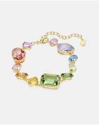 Swarovski - Gema Bracelet, Mixed Cuts, Multicolored, Gold-Tone Plated