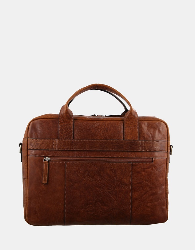 Pierre Cardin - Pierre Cardin Rustic Leather Computer/Business Bag