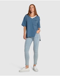 Belle & Bloom - Brave Soul Oversized Striped T-Shirt