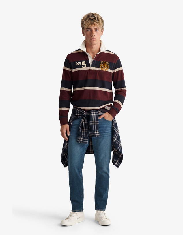 Superdry - Double Emblem Stripe Rugby