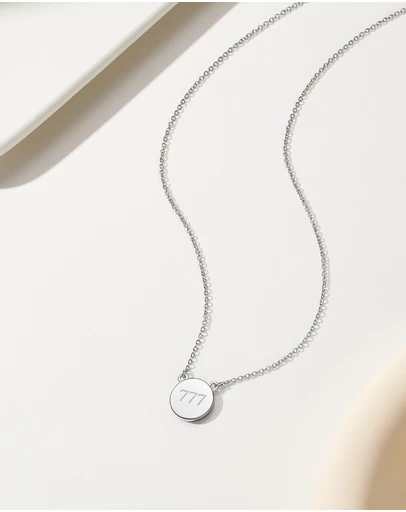 Mestige - Angel Number Necklace 777 - Silver Plated