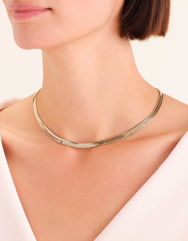 Rosefield - Large Snake Gold-Tone Necklace