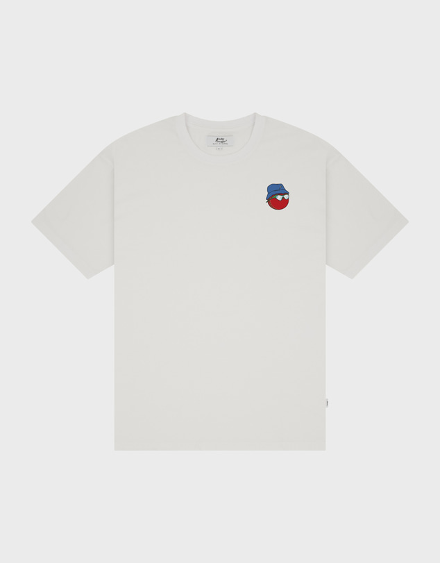 Budgy Smuggler - Lightweight White Tee with Fast Bowlers