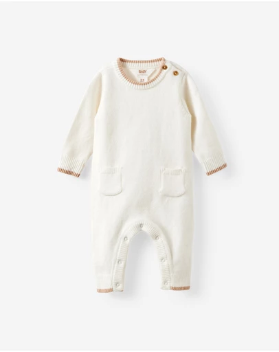 Cotton On Kids - Baby Organic Knit Long Sleeve Romper
