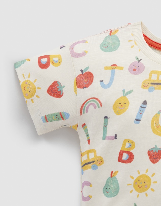 Purebaby - Alphabet Relaxed Tee -Kids-Babies