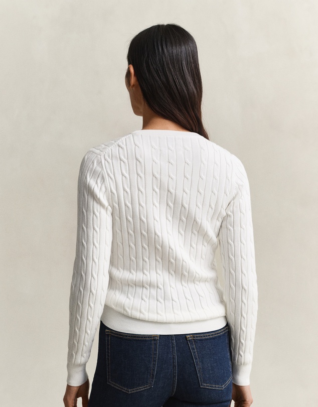 Gant - Stretch Cotton Cable Crew Neck Knit