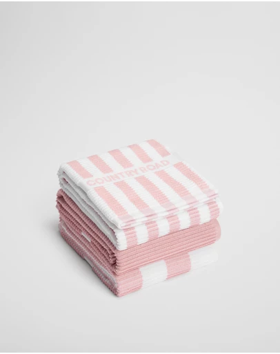 Country Road - Cr Stripe Australian Cotton Tea Towel Pack Of 3