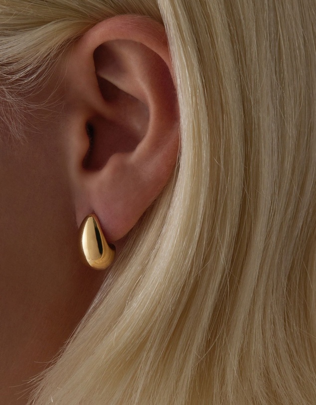 Najo - Baby Umbra Yellow Gold Earrings