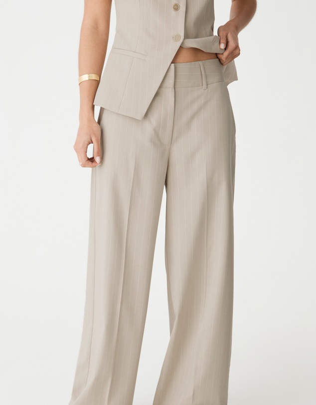 Forcast - Zoe Pinstripe Wide Leg Pants