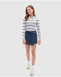 Seed Heritage - Panelled Denim Skort - Teen