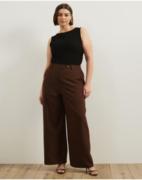 Atmos&Here Curvy - Agnes Pleated Tailored Pants