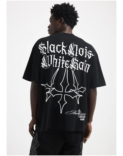 Black Noise White Rain - Galaxy T-Shirt