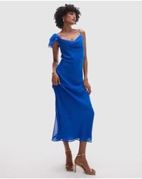 TOPSHOP - Flutter Sleeve Midi Occasion Dress