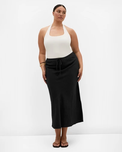 City Chic - Plus size Alexi Maxi Skirt - black