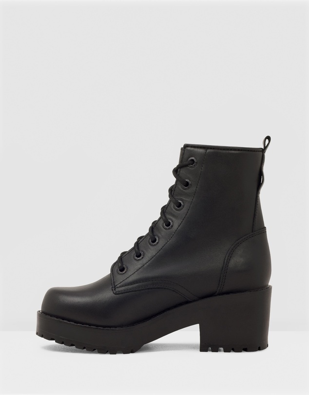 ROC Boots Australia - Chisel Leather Platform Ankle Boots
