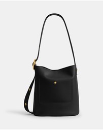 Coach - Natural Grain Leather Bowery Bucket Bag