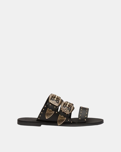 Sol Sana - Eastwood Stud Slide Black/Gold