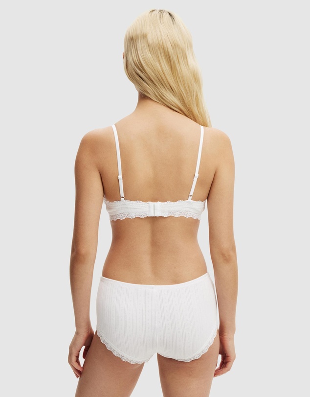 Cotton On Body - Organic Cotton Lace Triangle Padded Bralette